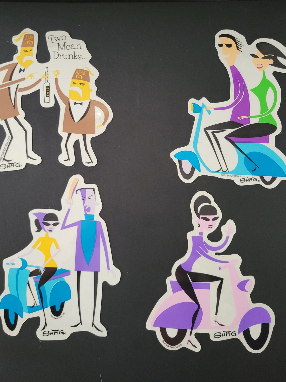 SHAG Retro Scooter Decals - Multi-Color